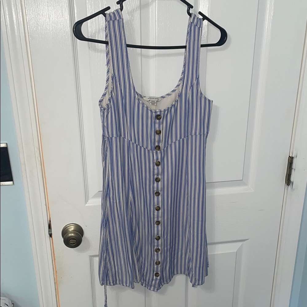 American Eagle Outfitters Blue and White Striped Dress